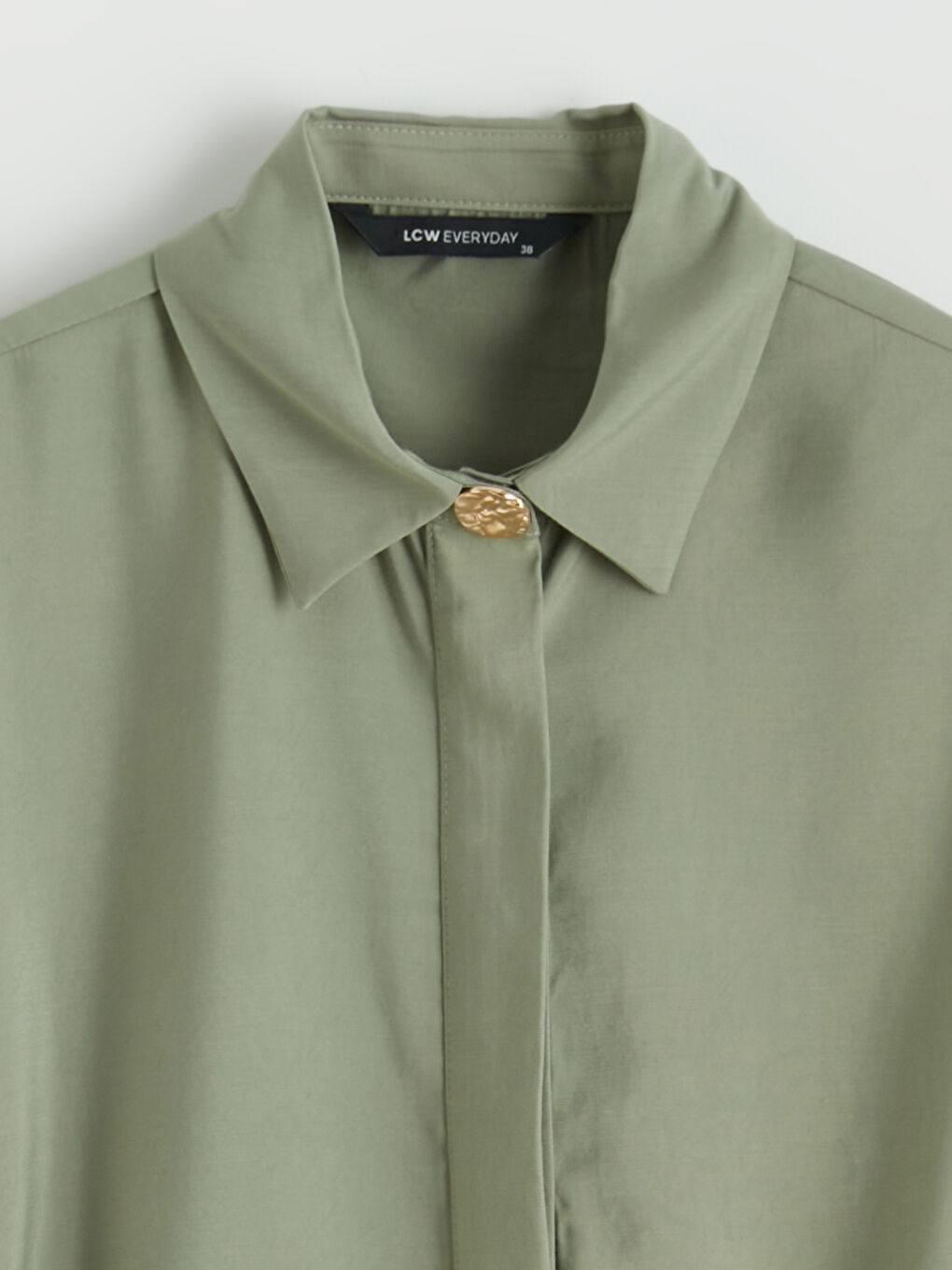 Yeşil Kuşaklı Kadın Gömlek Tunik-1