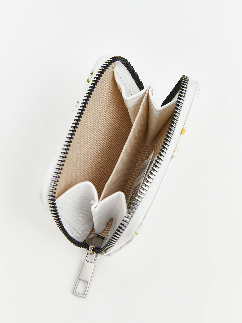 Beyaz Çiçek Desenli Kadın Cüzdan-2