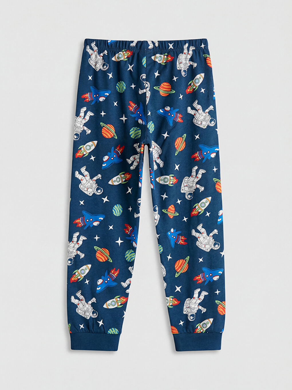 Lacivert Desenli Erkek Çocuk Pijama Alt-1