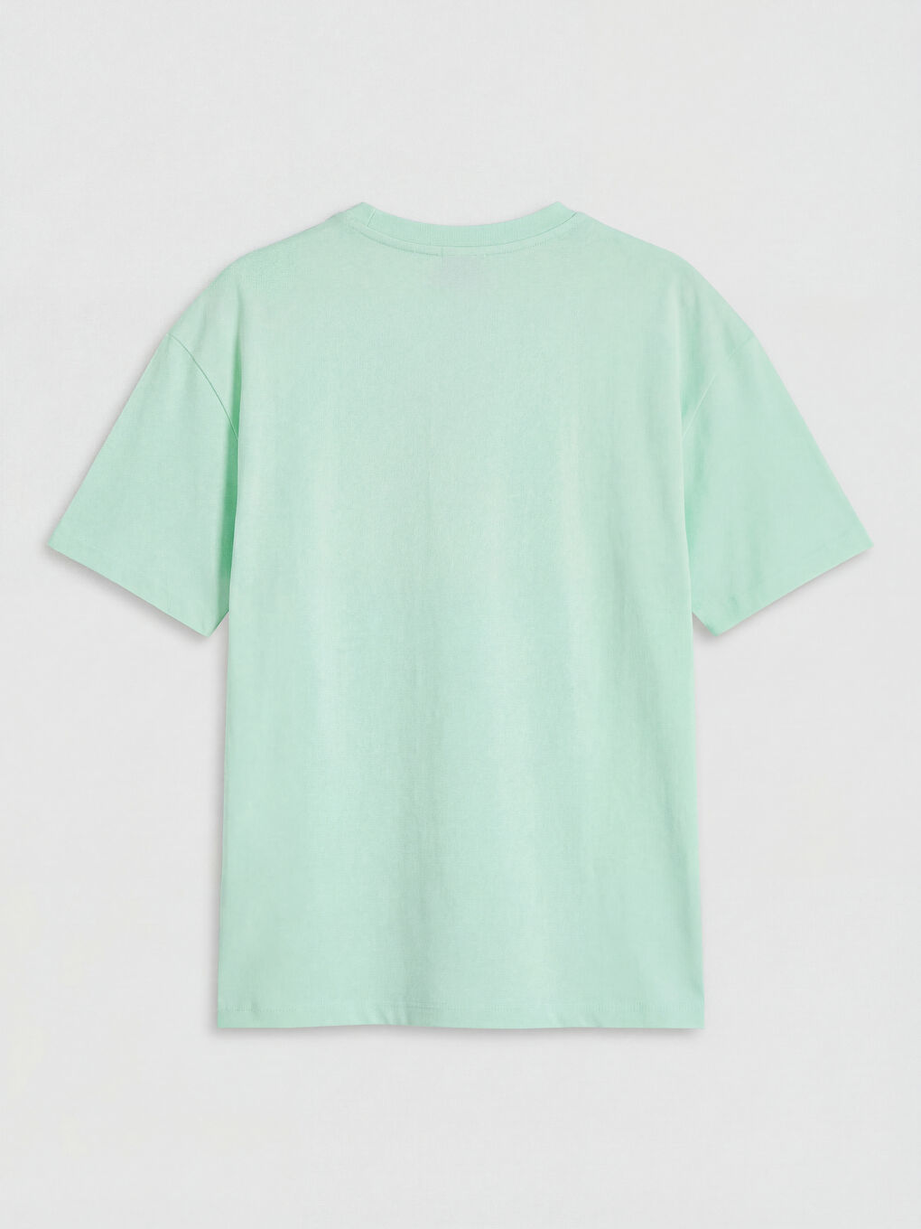 تي شيرت مطبوع بياقة دائرية للبنات-1