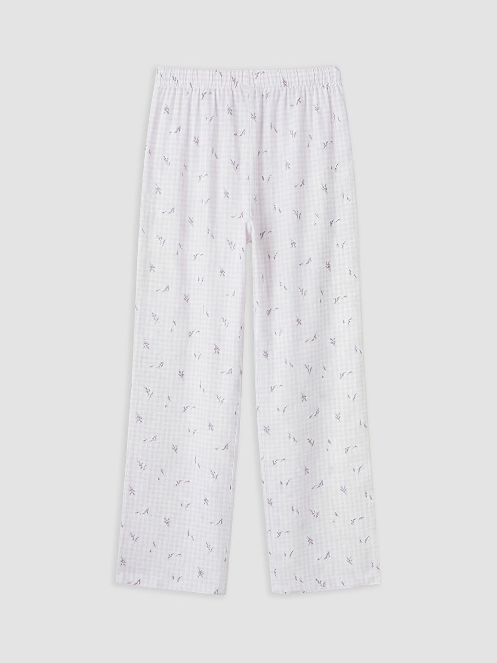 Ekru Dantelli Gömlek Yaka Kadın Pijama Takım-8