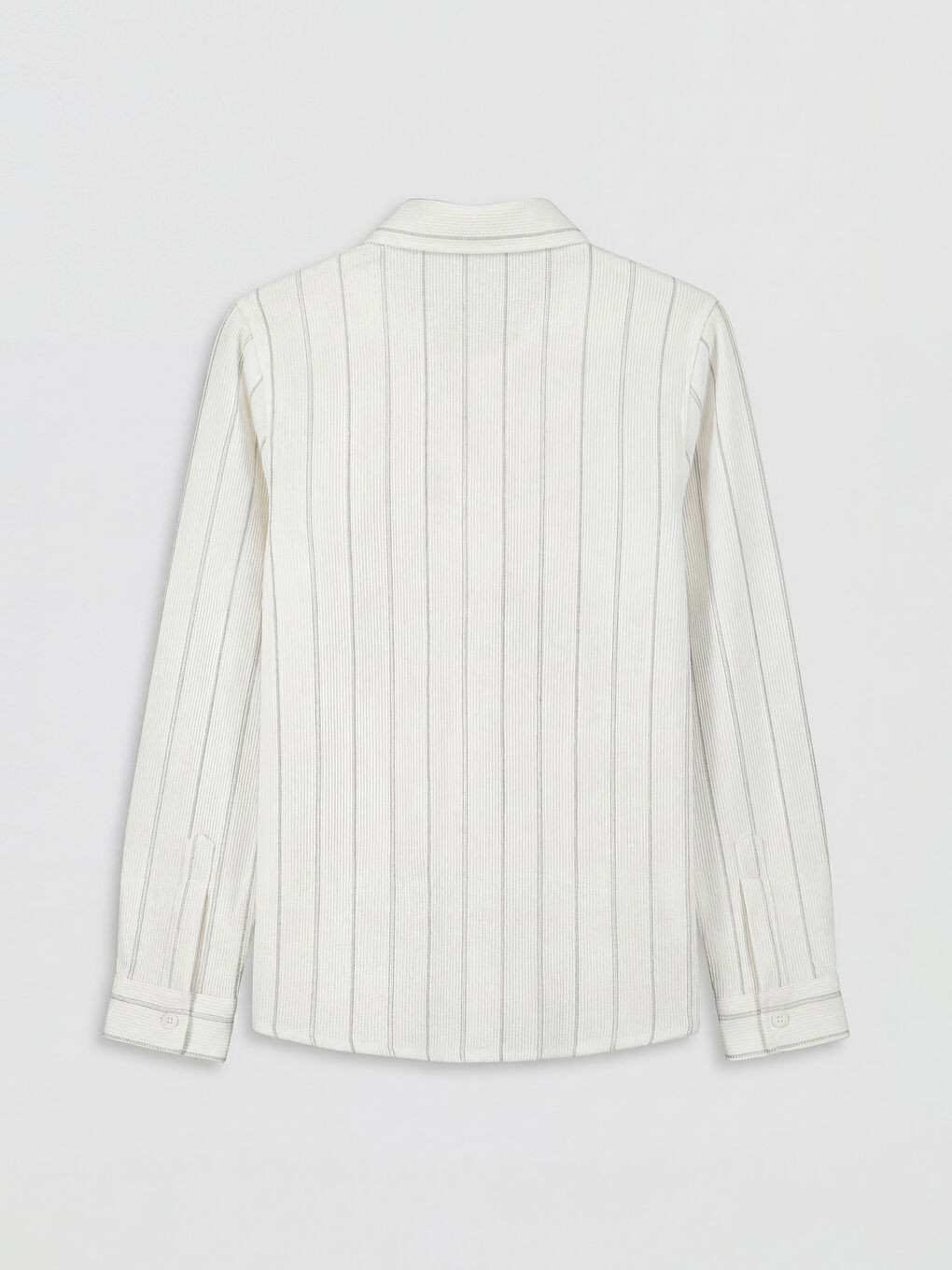 Yeşil Uzun Kollu Çizgili Armürlü Erkek Çocuk Gömlek-1