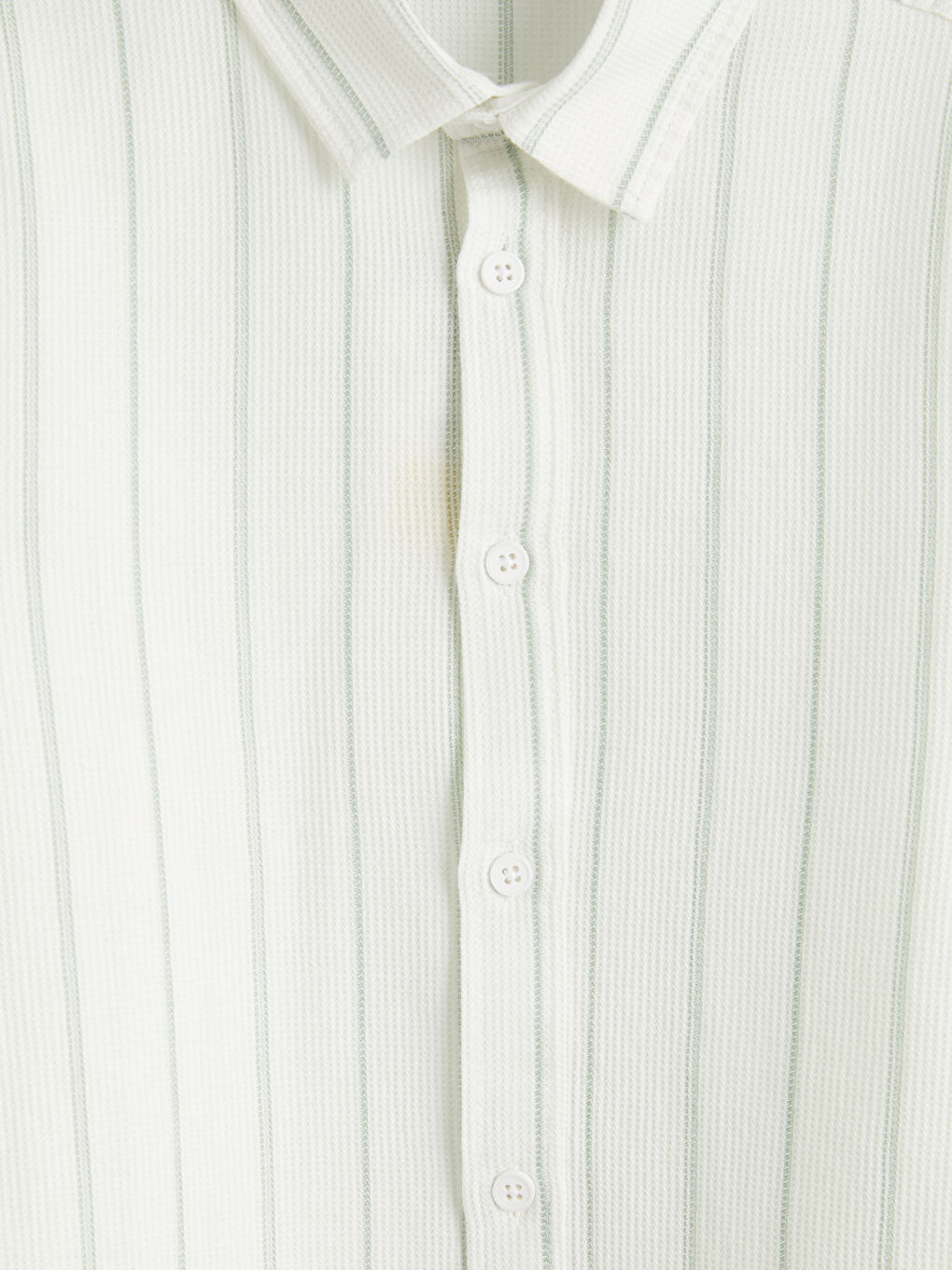 Yeşil Uzun Kollu Çizgili Armürlü Erkek Çocuk Gömlek-2