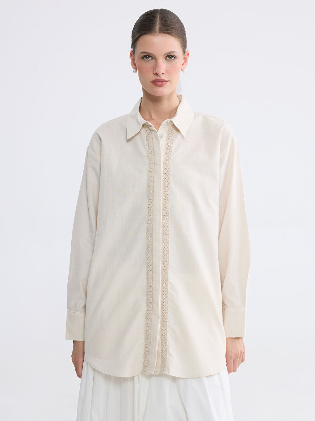 Woman BEIGE Shirt Tunic