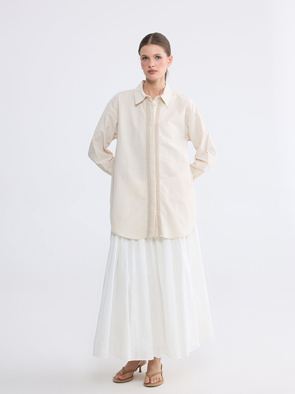 Woman BEIGE Shirt Tunic-1