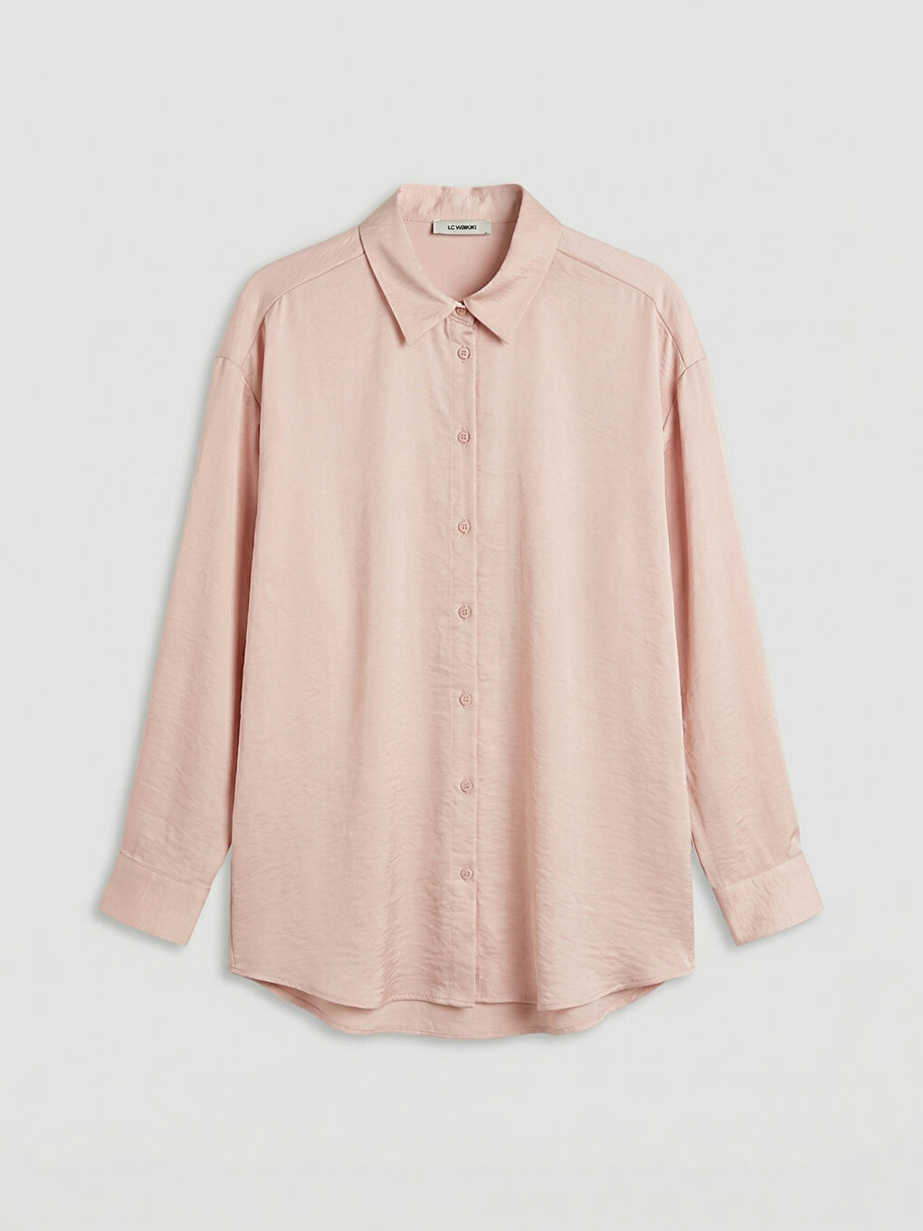 Pembe Loose Fit Kadın Gömlek-4