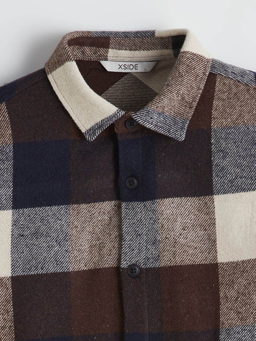 Lacivert Regular Fit Kareli Erkek Gömlek-5