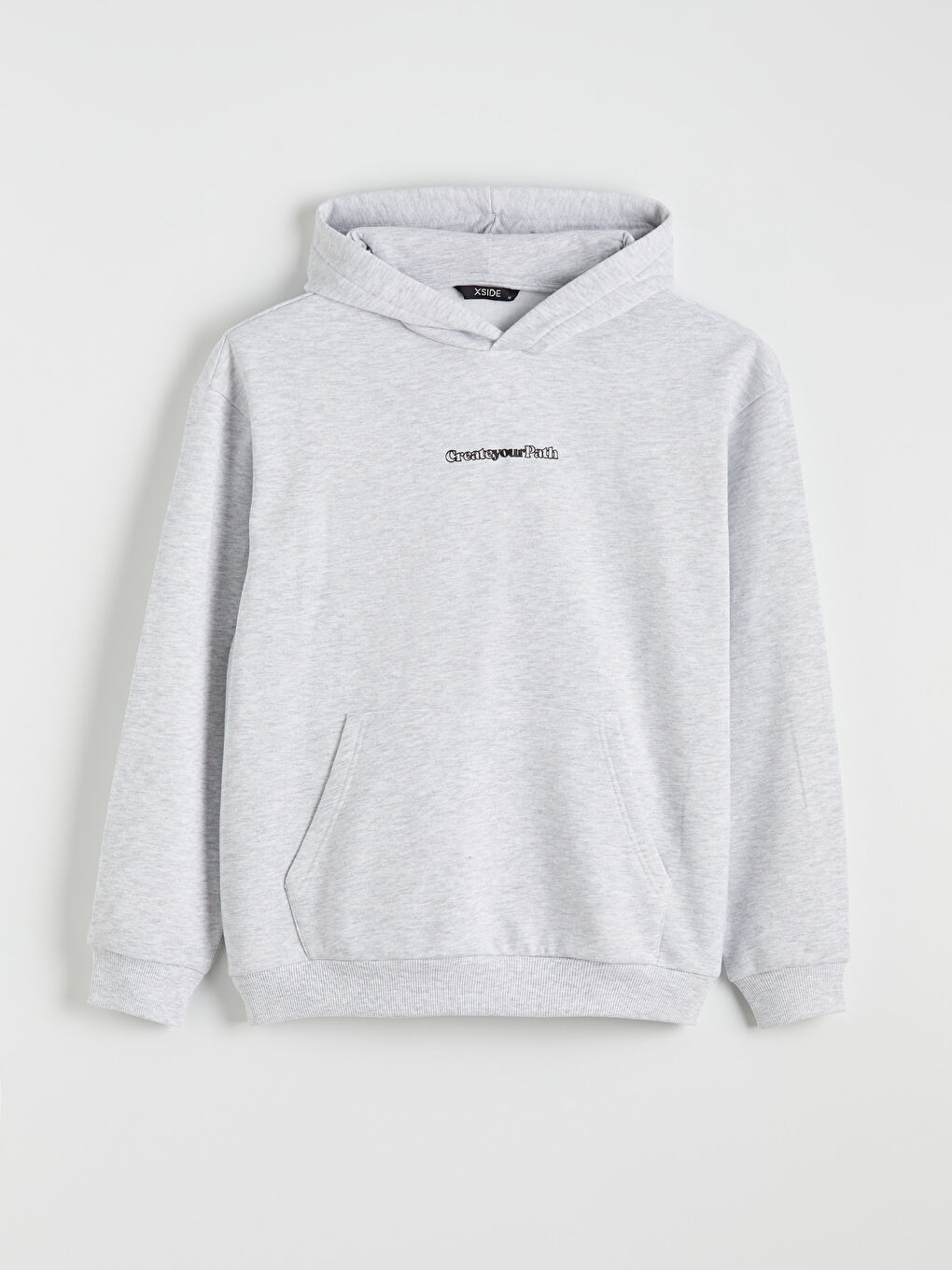 Beyaz Baskılı Erkek Kalın Sweatshirt-4