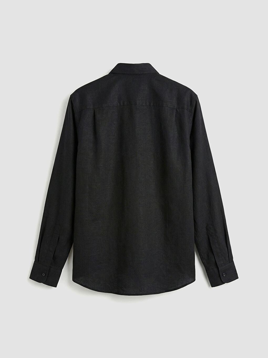 Siyah Regular Fit Erkek Gömlek-1