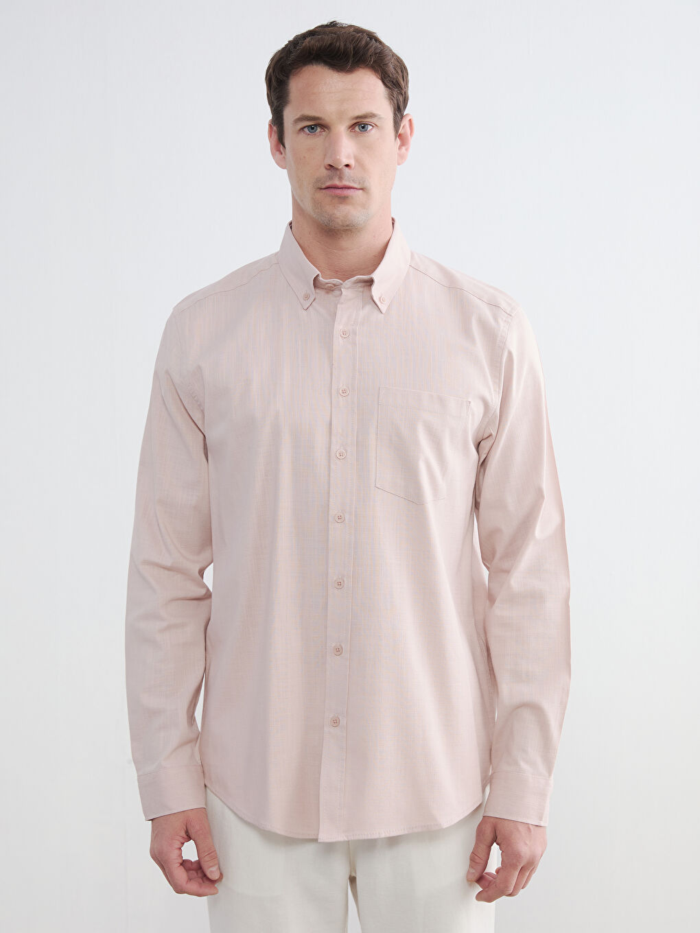 Pembe Regular Fit Erkek Gömlek