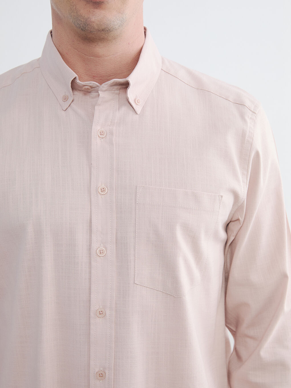 Pembe Regular Fit Erkek Gömlek-2