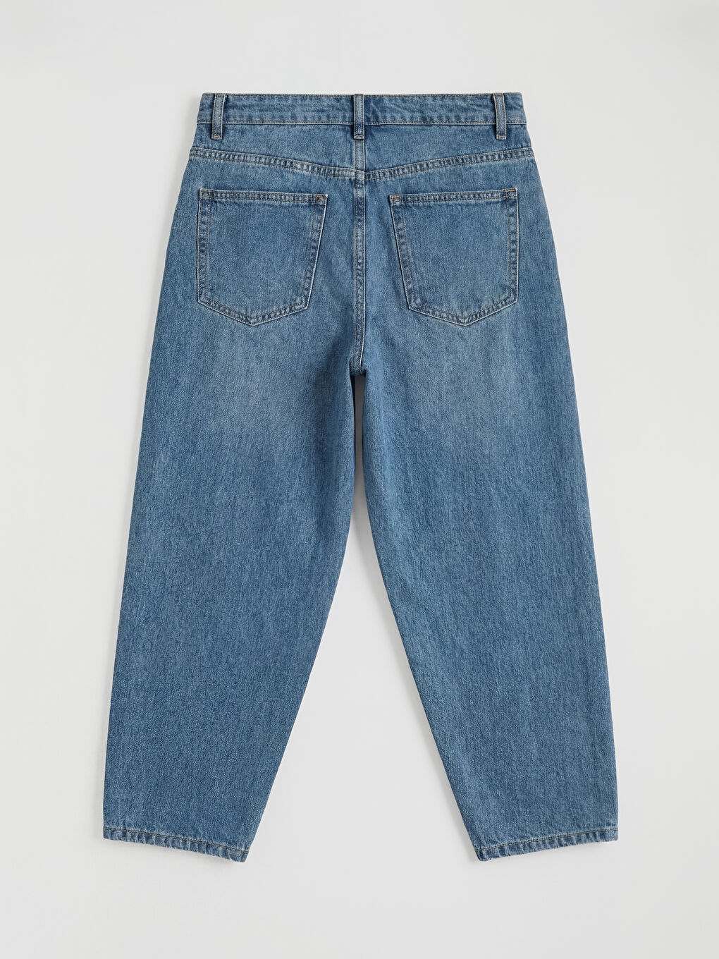 İndigo Barrel Fit Kadın Jean Pantolon-1