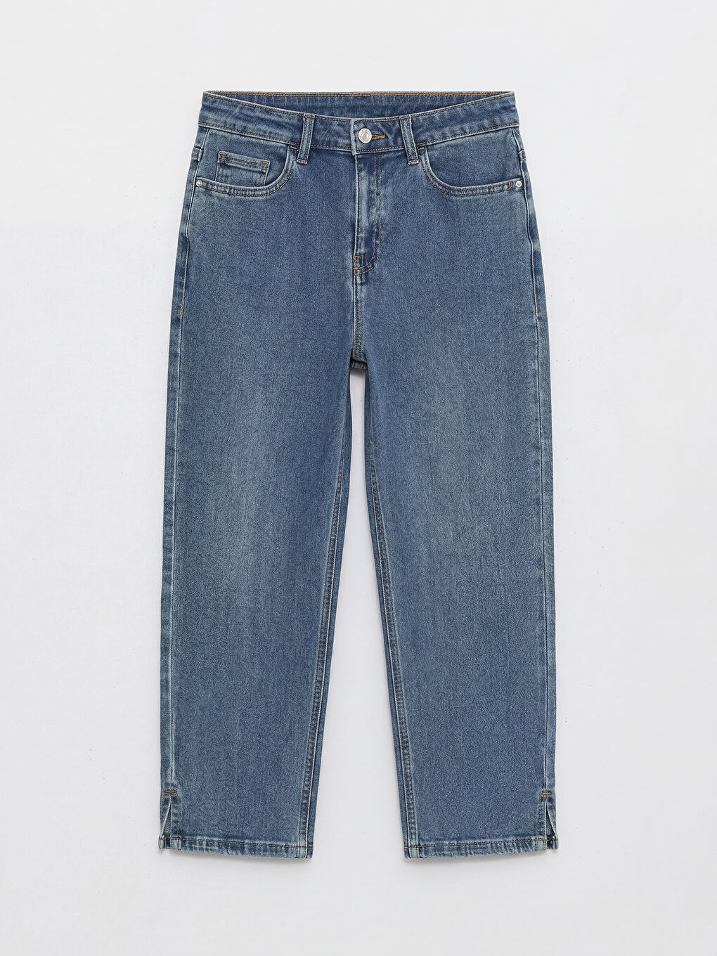 High Waisted Slim Fit Women's Jean Capri-4