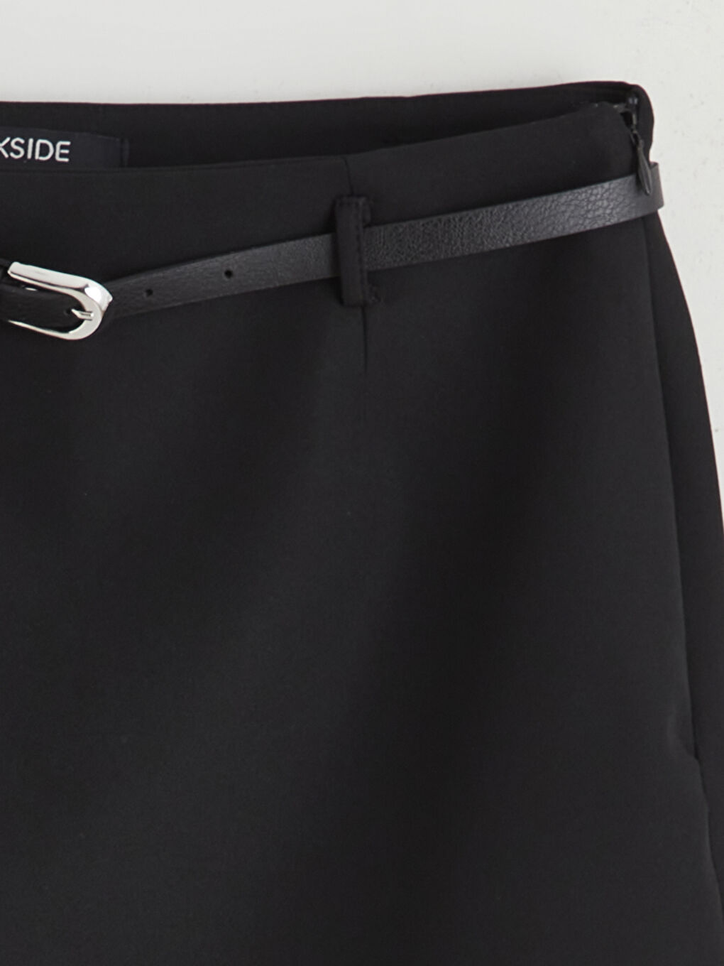 Siyah Beli Kemerli Mini Etek-6