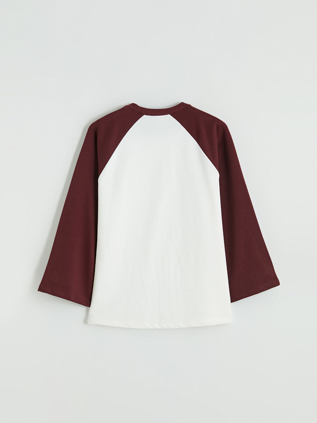 Ekru Bisiklet Yaka Baskılı Kadın Sweatshirt-6