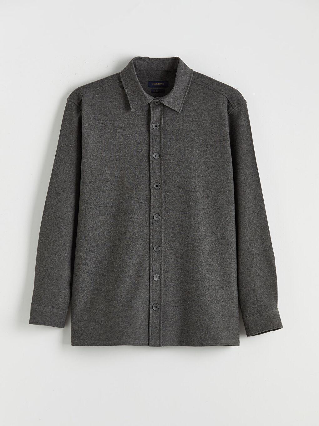 Gri Rahat Kalıp Gabardin Erkek Gömlek