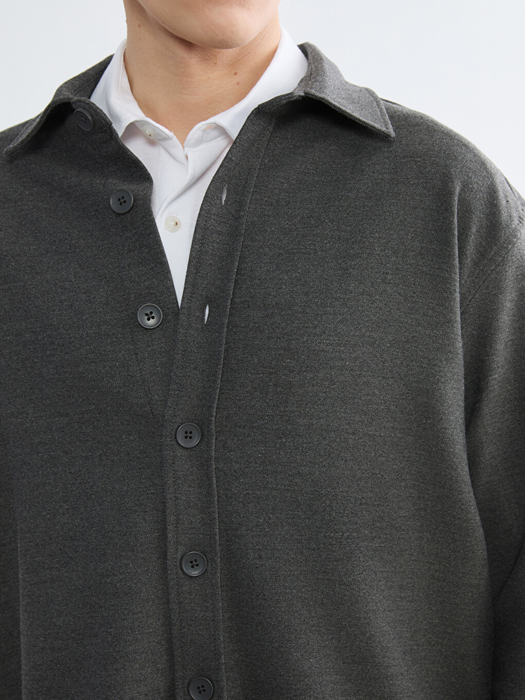 Relaxed Fit Gabardine Men's Shirt-2