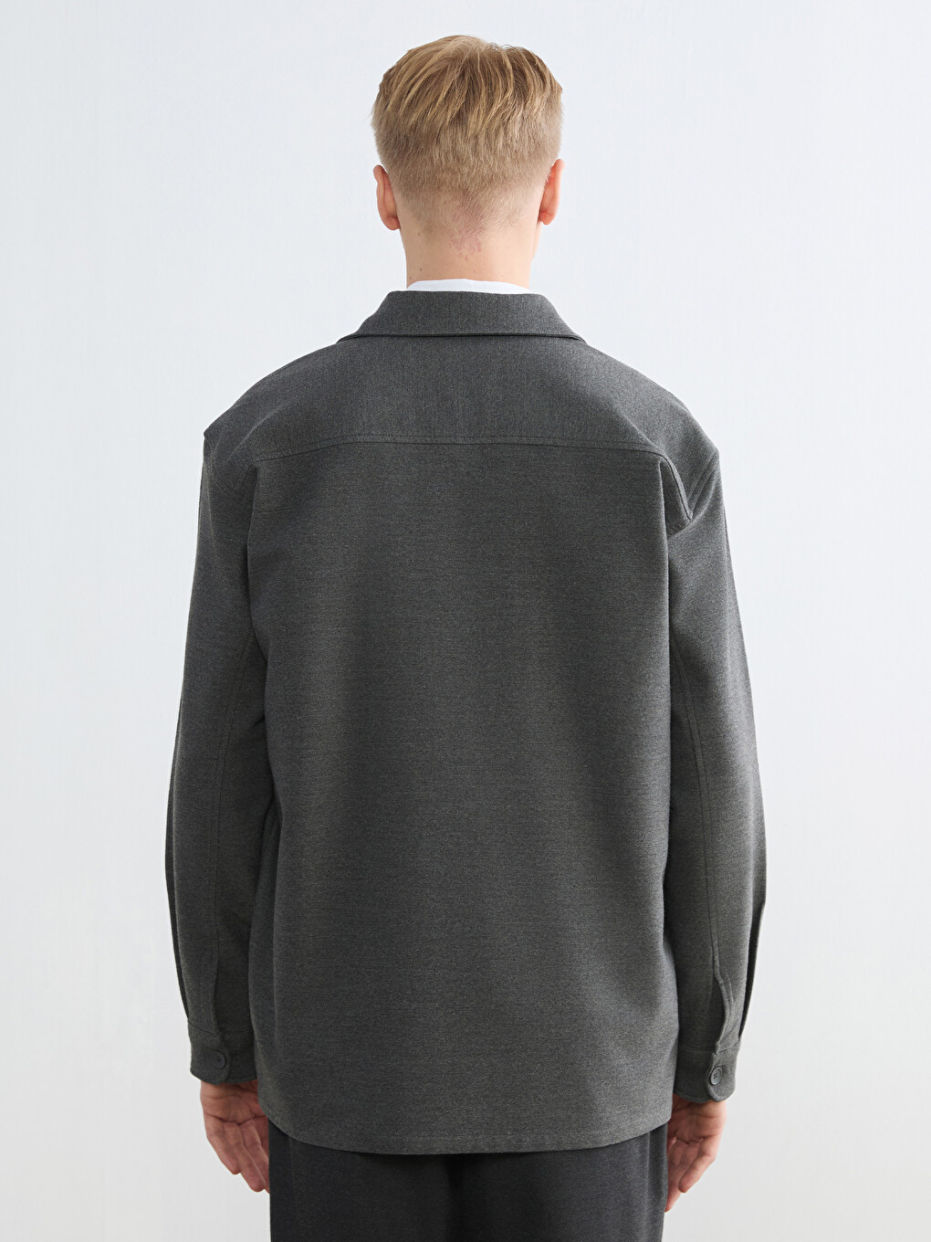 Relaxed Fit Gabardine Men's Shirt-3