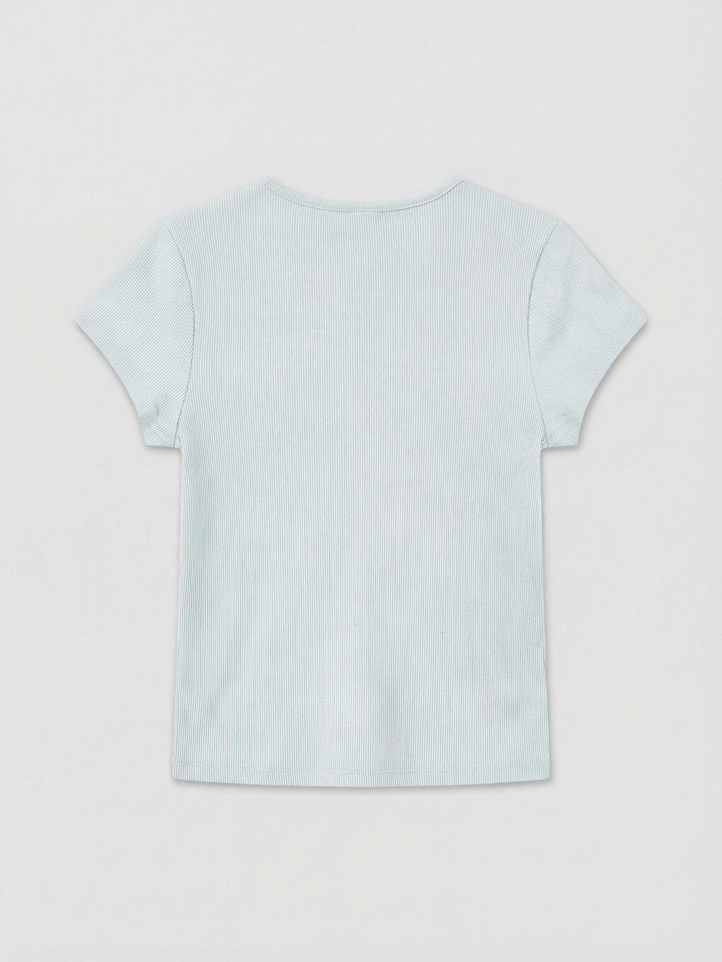 Crew Neck Women's Ribbed T-shirt-5