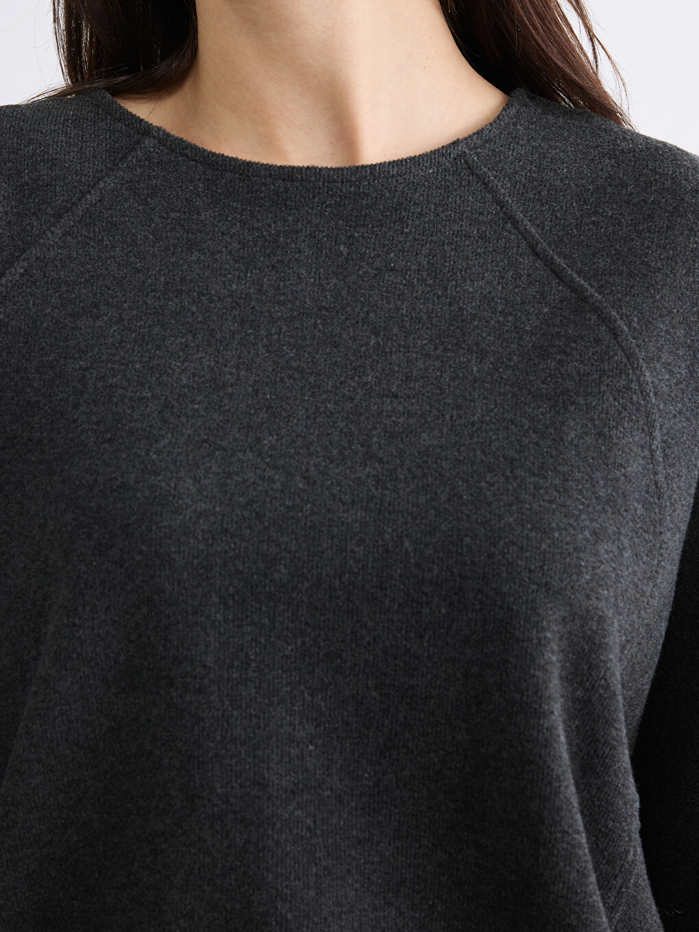 Oversized bluza sa okruglim izrezom-2