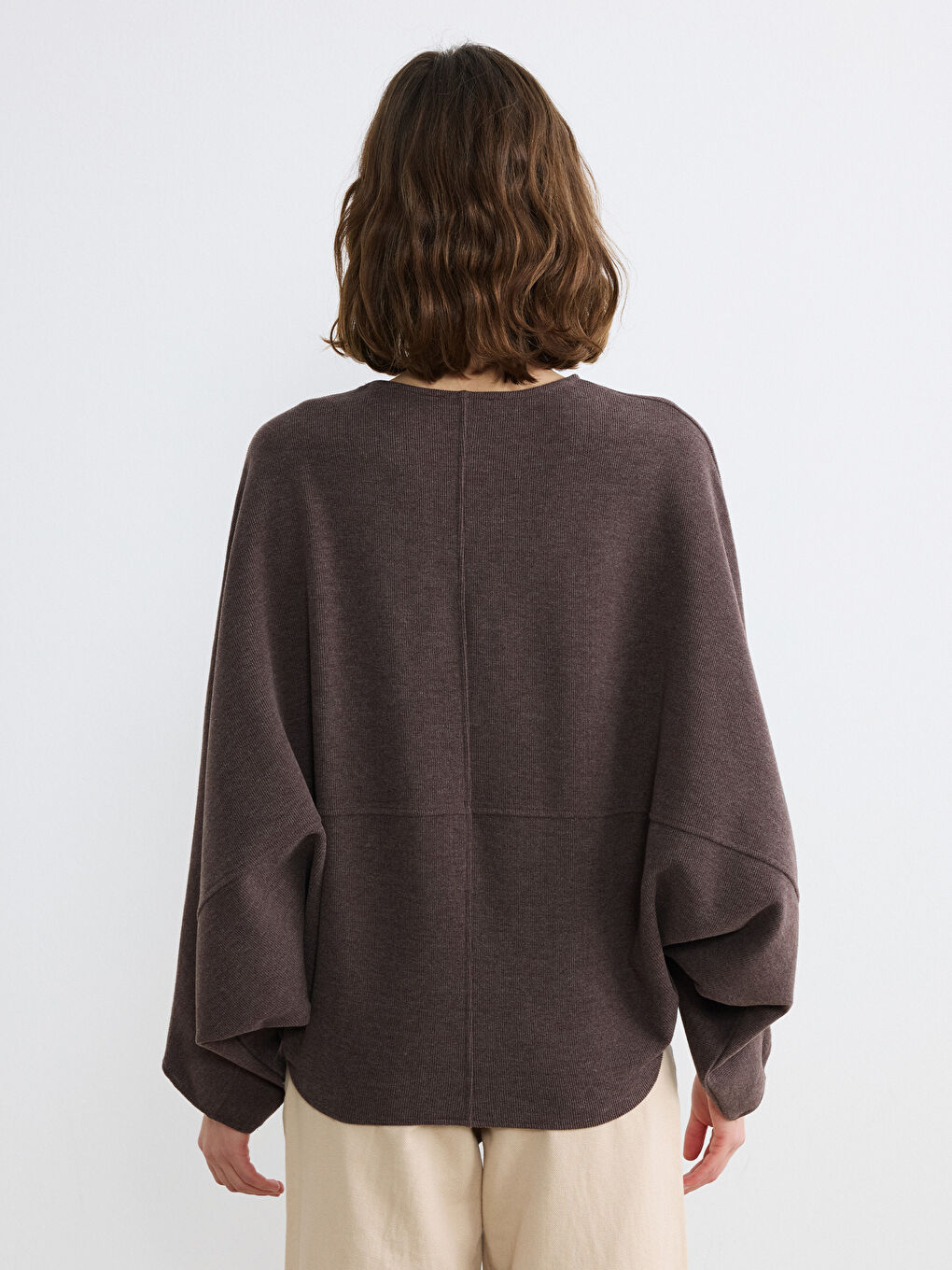 Oversized Crew Neck Blouse-3