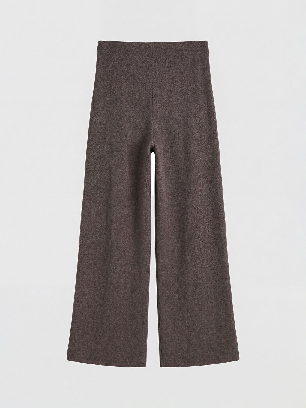 Kahverengi Beli Lastikli Geniş Paça Kadın Pantolon	-1