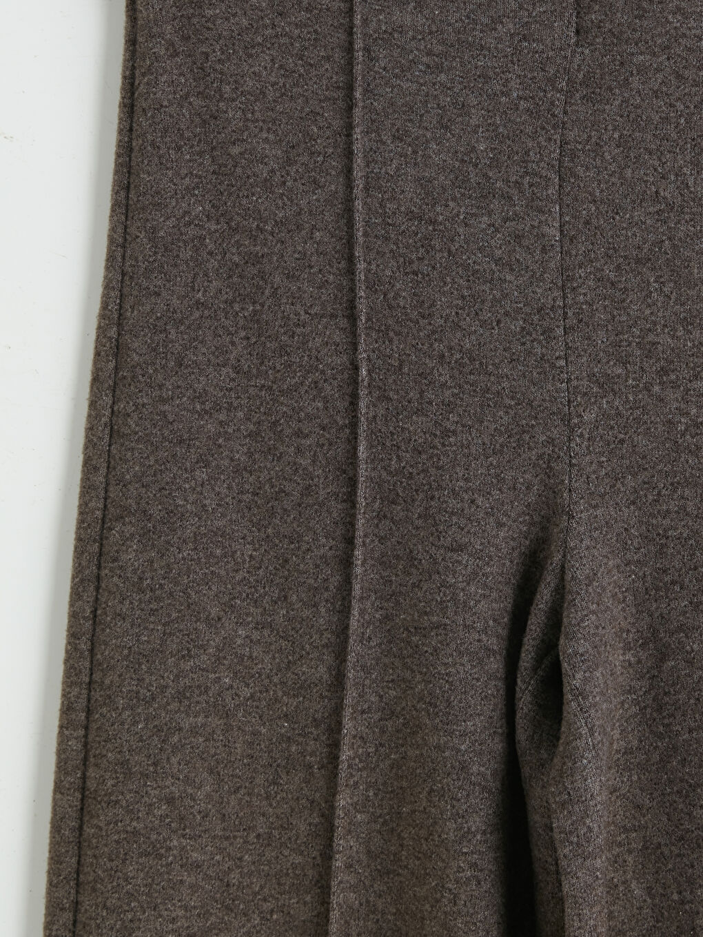 Kahverengi Beli Lastikli Geniş Paça Kadın Pantolon	-2