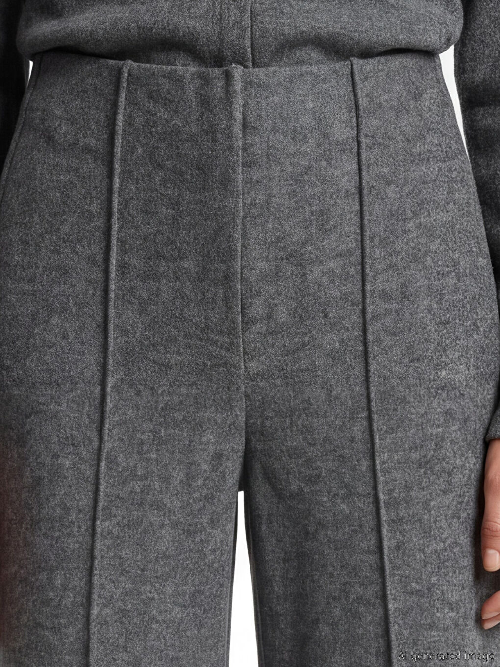 Ženske pantalone širokih nogavica sa elastičnim strukom-2