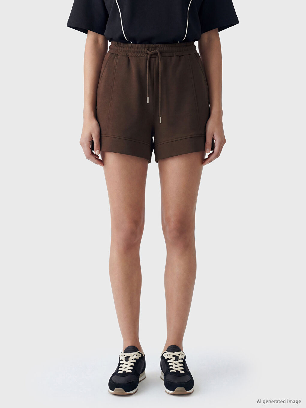 Elasticated Waist Women's Shorts-1