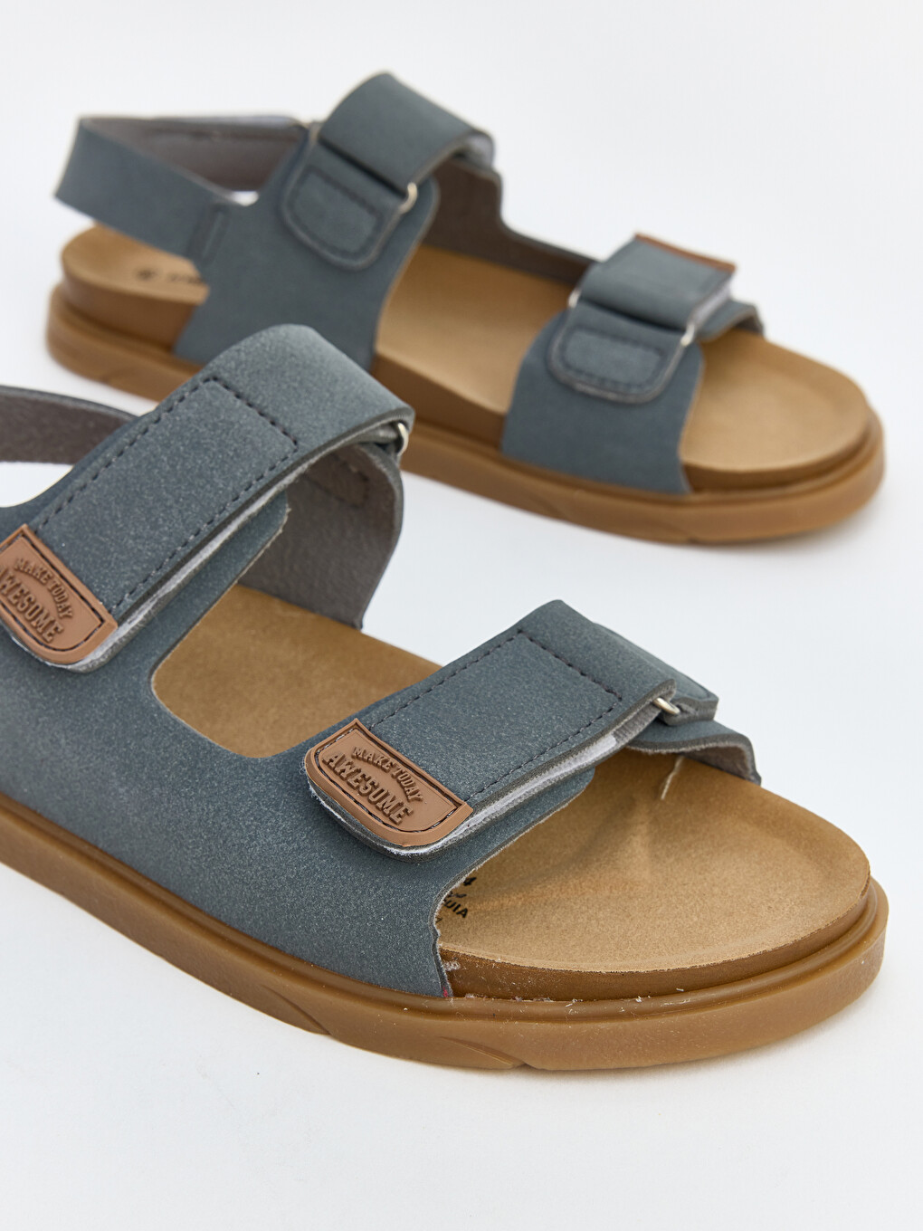 Mavi Cırt Cırtlı Erkek Çocuk Sandalet-2