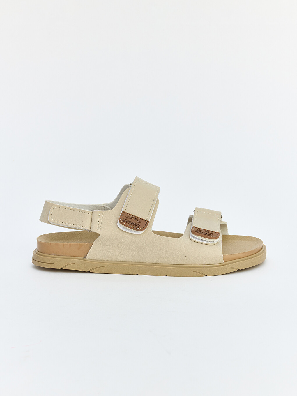 Bej Cırt Cırtlı Erkek Çocuk Sandalet-1