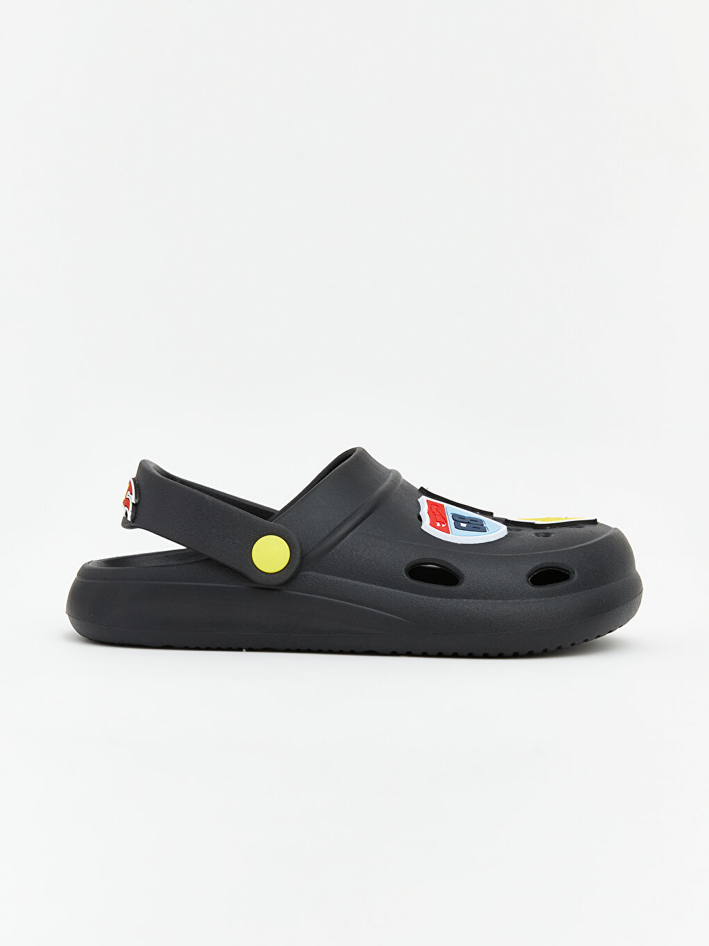 Siyah Hot Wheels Baskılı Erkek Çocuk Sandalet-1