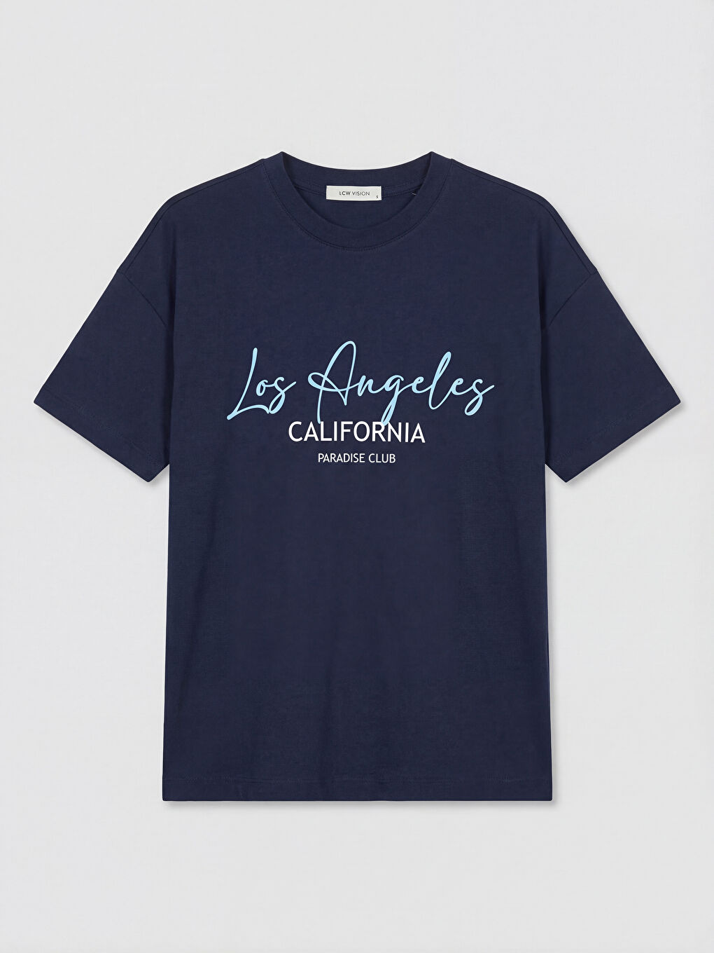 تي شيرت نسائي أوفراسايز مطبوع لوس أنجلِس-4