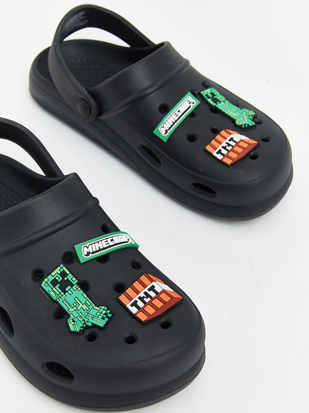 Siyah Minecraft Baskılı Erkek Çocuk Sandalet-2