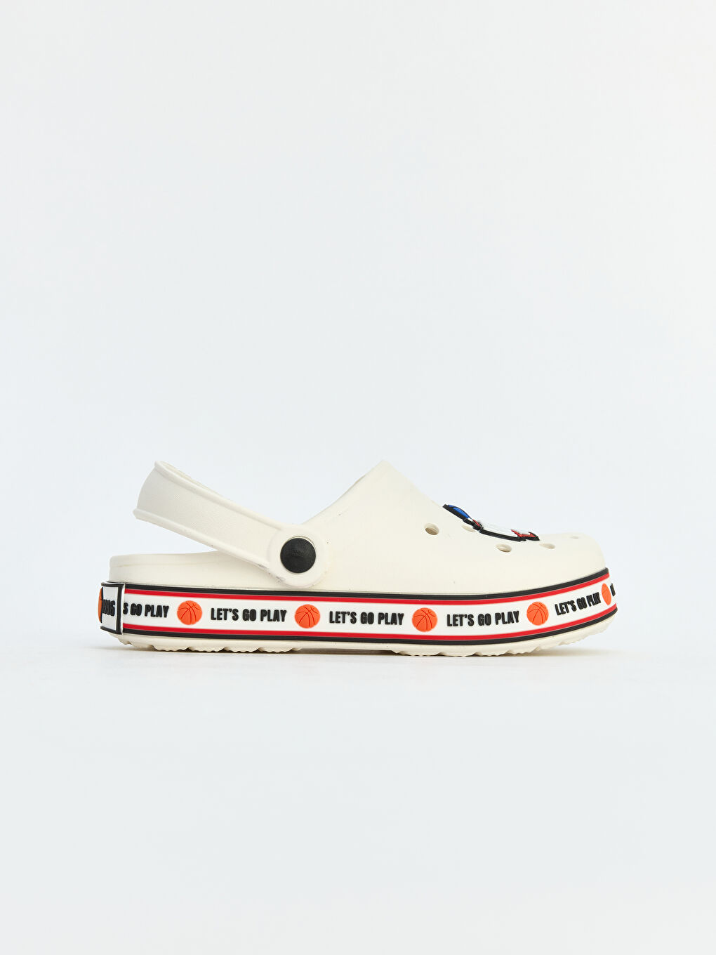 Beyaz Basketbol Temalı Baskılı Erkek Çocuk Sandalet-2