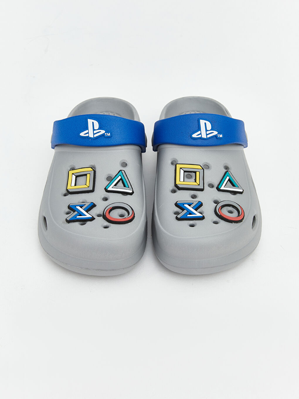 Gri PlayStation Baskılı Erkek Çocuk Plaj Sandaleti-1