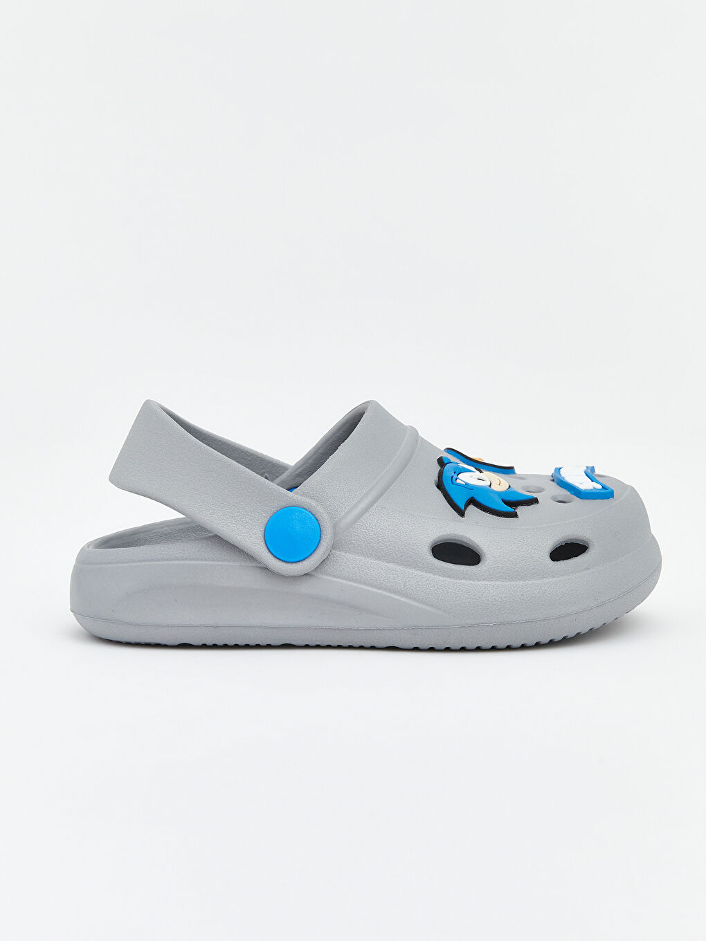 Gri Sonic Baskılı Erkek Bebek Sandalet-1