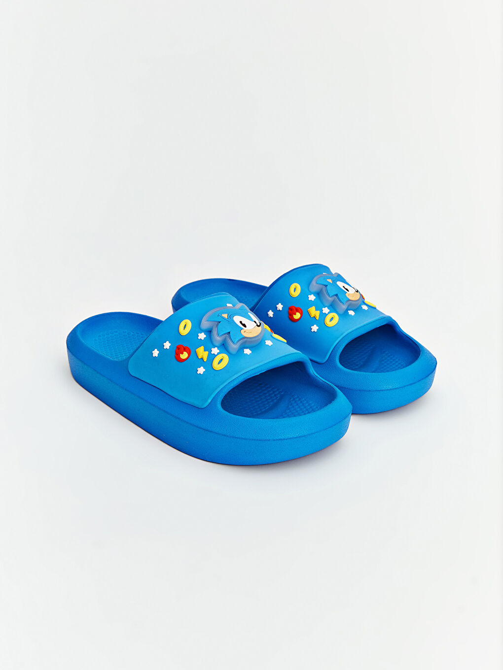 Mavi Sonic Baskılı Erkek Bebek Terlik