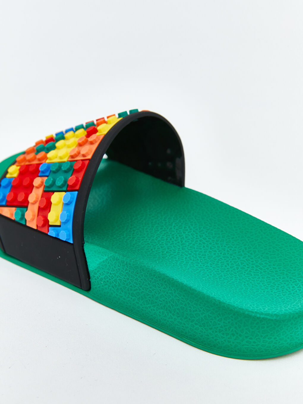 Yeşil Pop İt Desenli Erkek Bebek Terlik-4