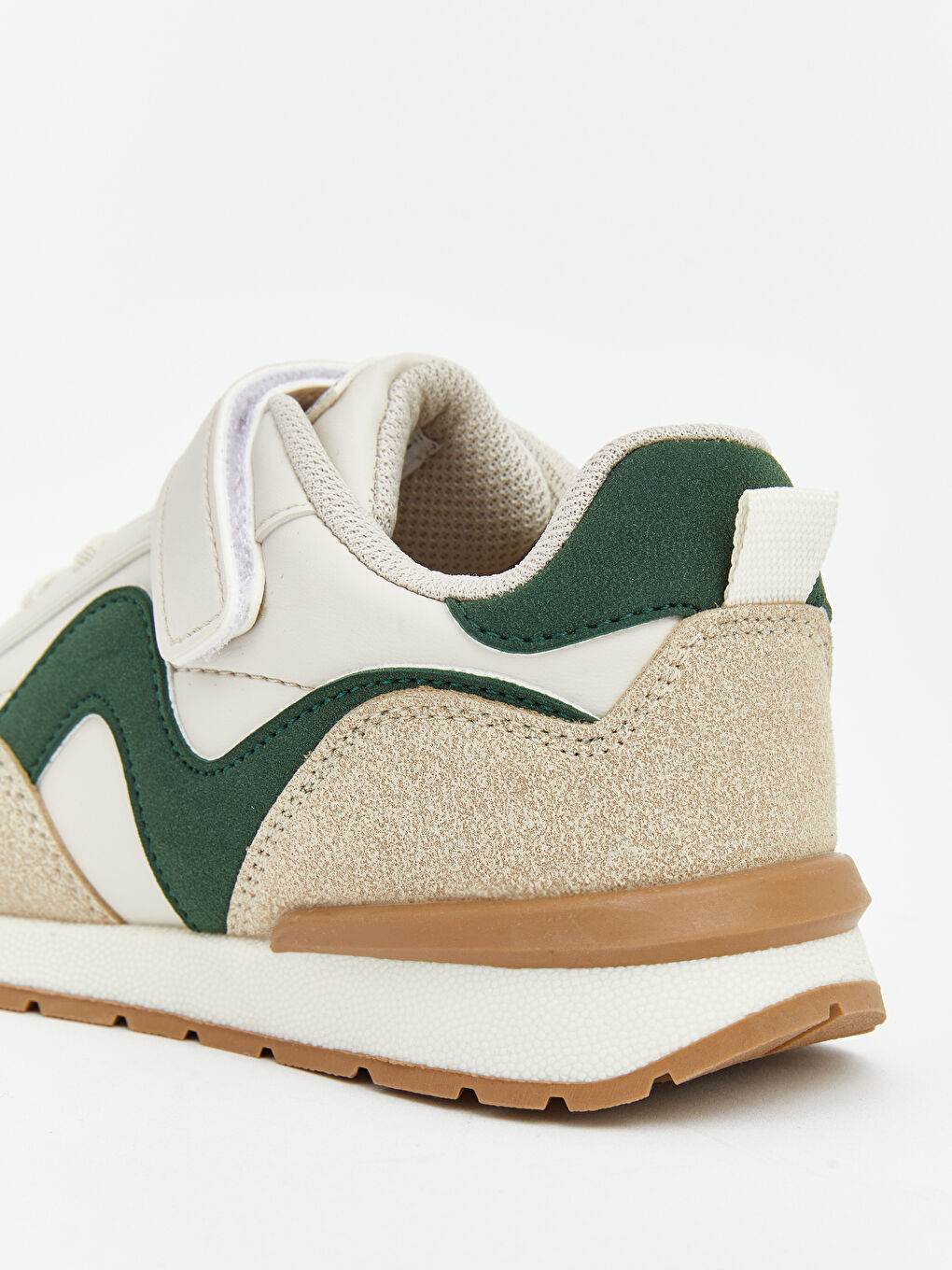 Bej Bağcık ve Cırt Cırtlı Erkek Çocuk Spor Ayakkabı-4