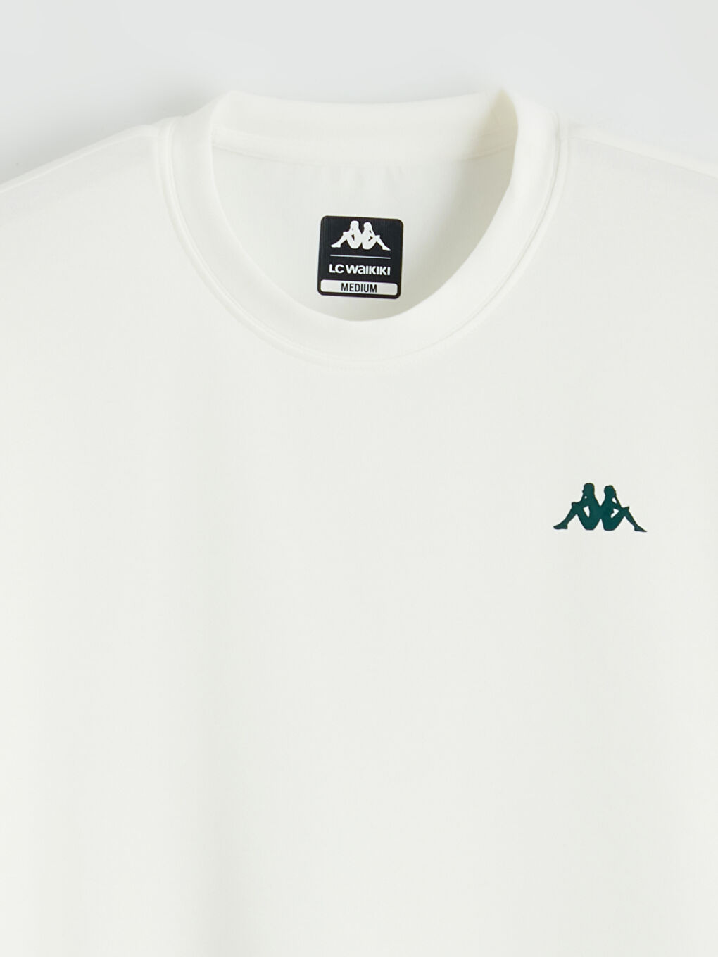 Ekru Bisiklet Yaka Baskılı Erkek Spor Tişört-5