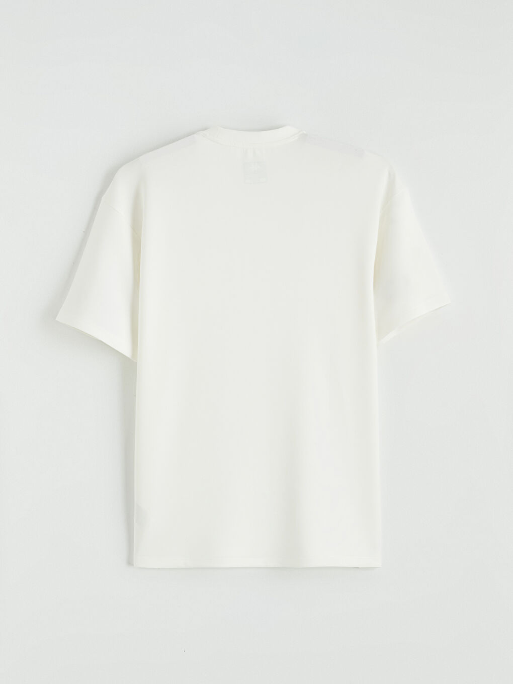 Ekru Bisiklet Yaka Baskılı Erkek Spor Tişört-6