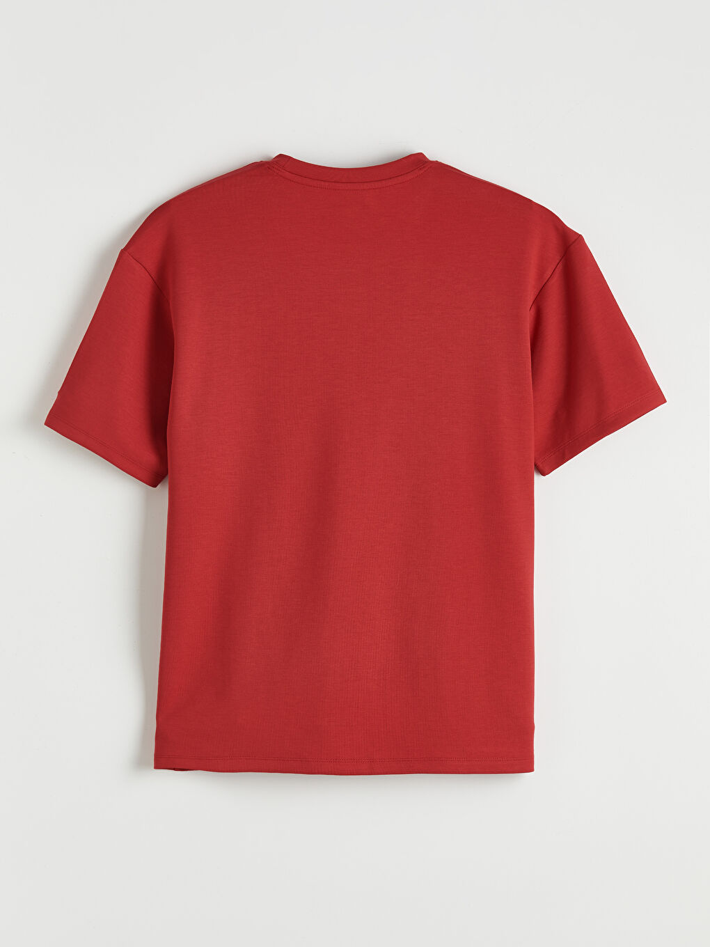 Kırmızı Bisiklet Yaka Baskılı Erkek Spor Tişört-5