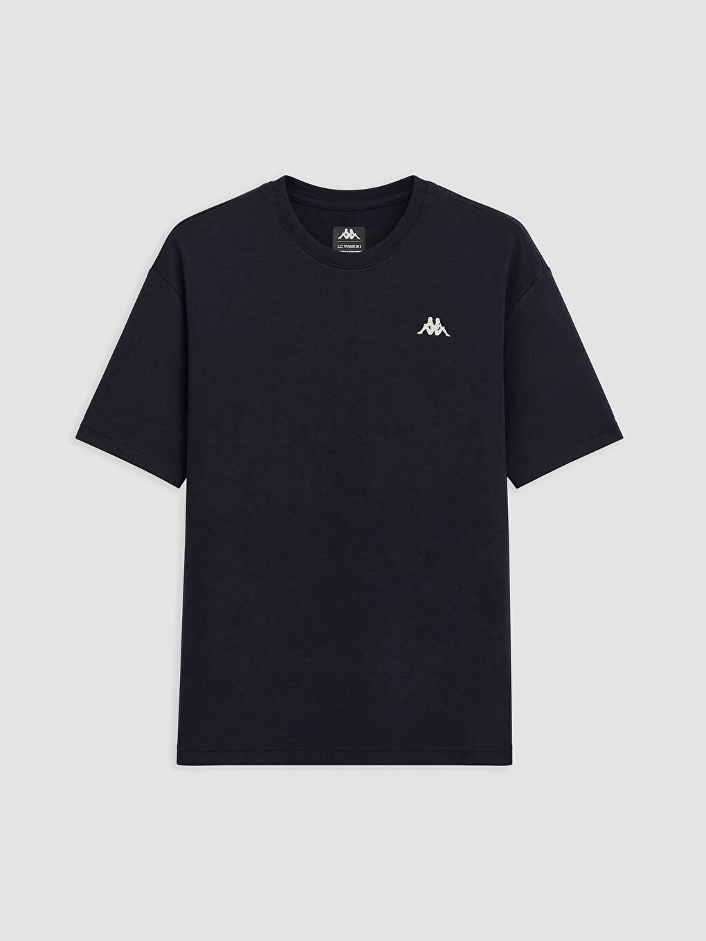 Lacivert Bisiklet Yaka Baskılı Unisex Spor Tişört