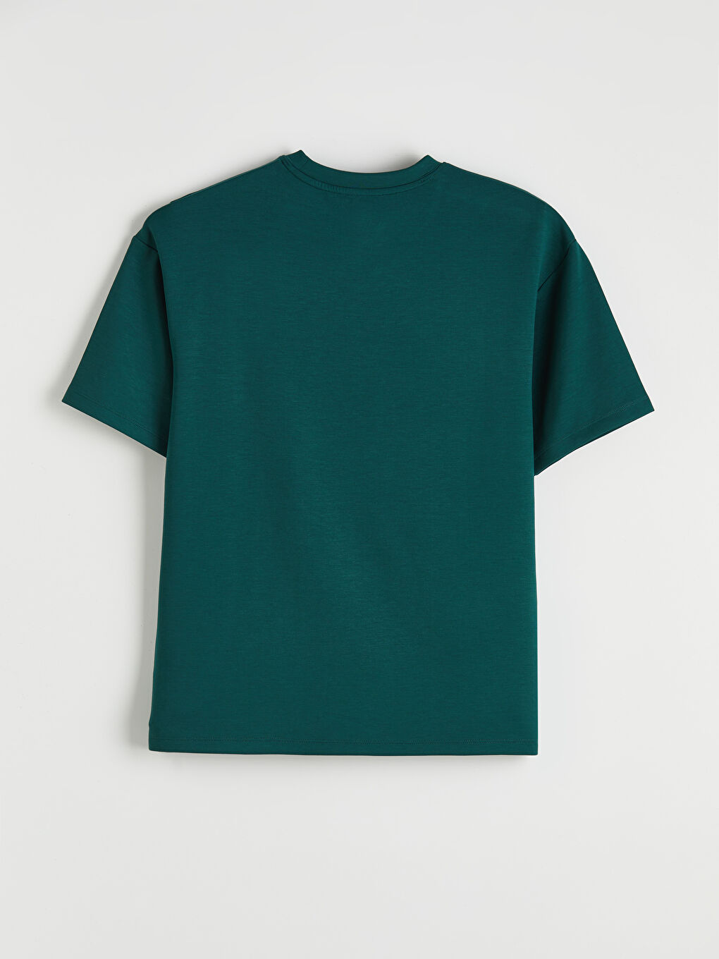 Yeşil Bisiklet Yaka Baskılı Unisex Spor Tişört-5