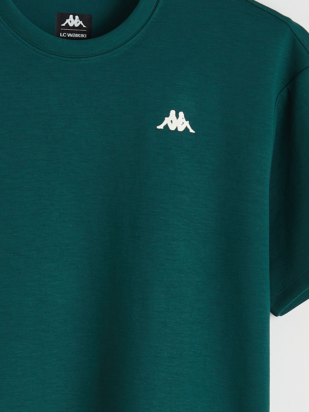 Yeşil Bisiklet Yaka Baskılı Unisex Spor Tişört-6