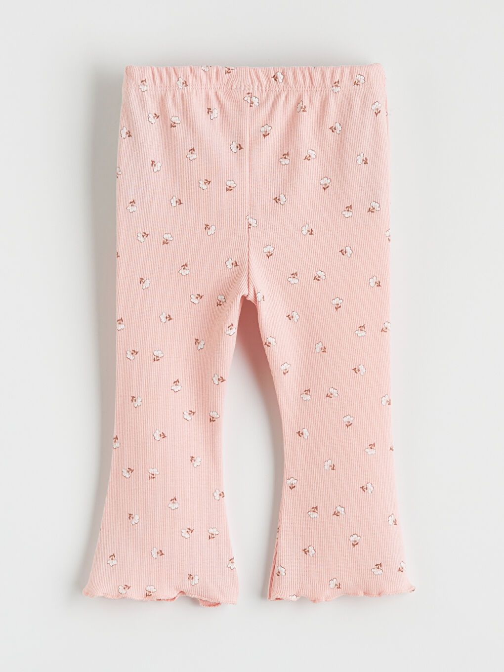 Ekru Fiyonklu Kız Bebek Bluz ve Tayt Pantolon-4