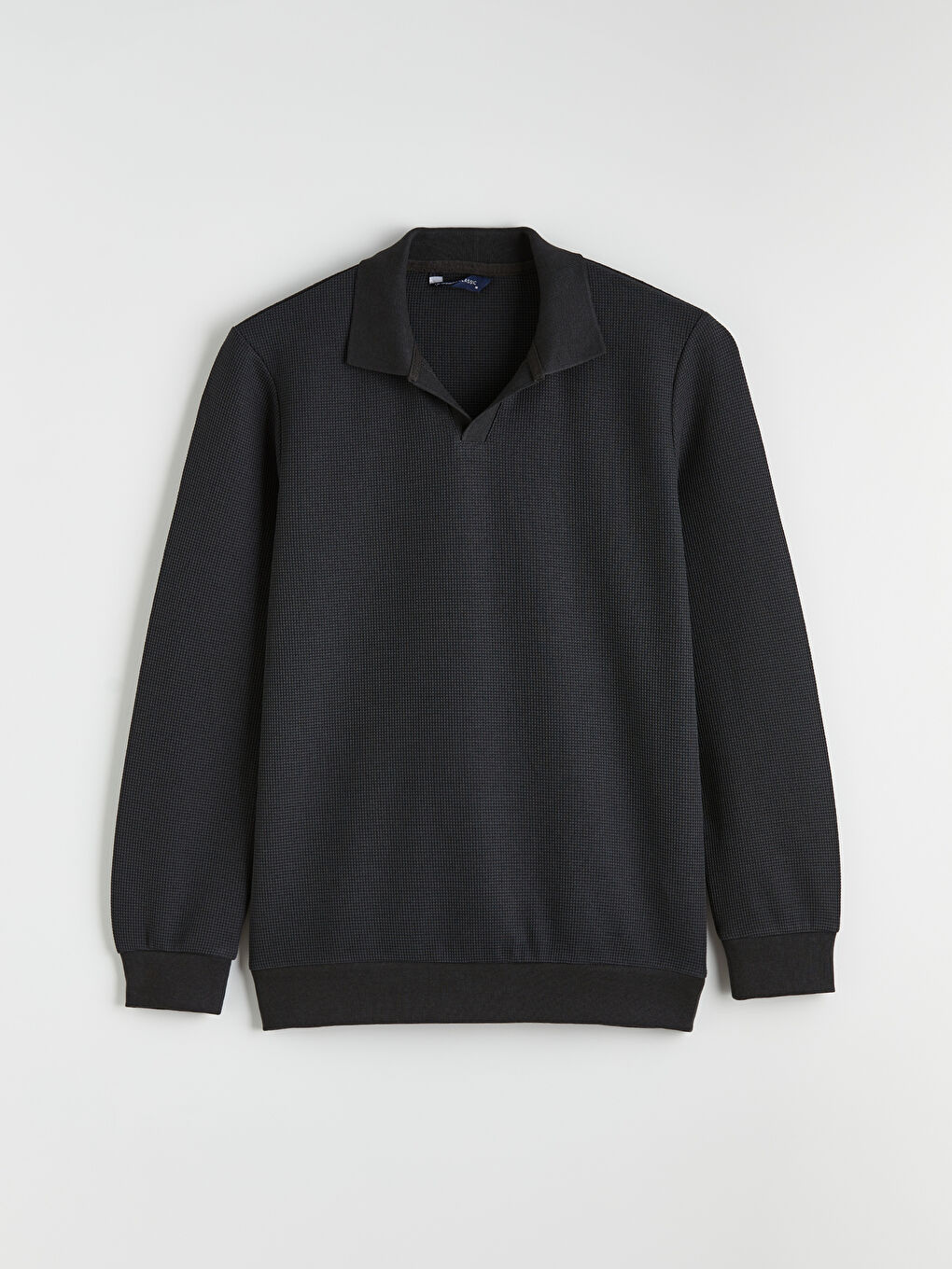 Antrasit Polo Yaka Erkek Sweatshirt-4