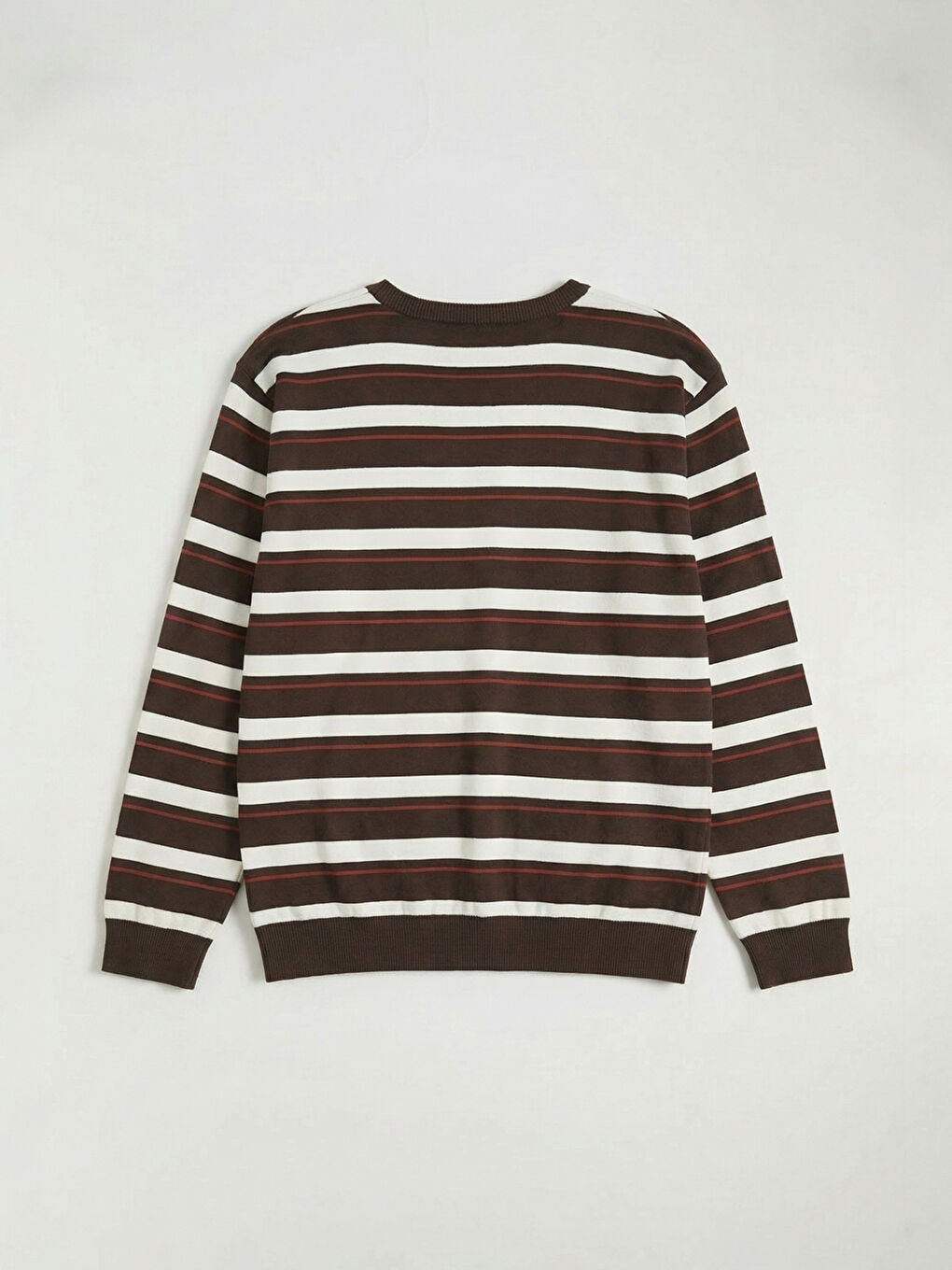 Kahverengi Bisiklet Yaka Çizgili Erkek Çocuk Tişört-1