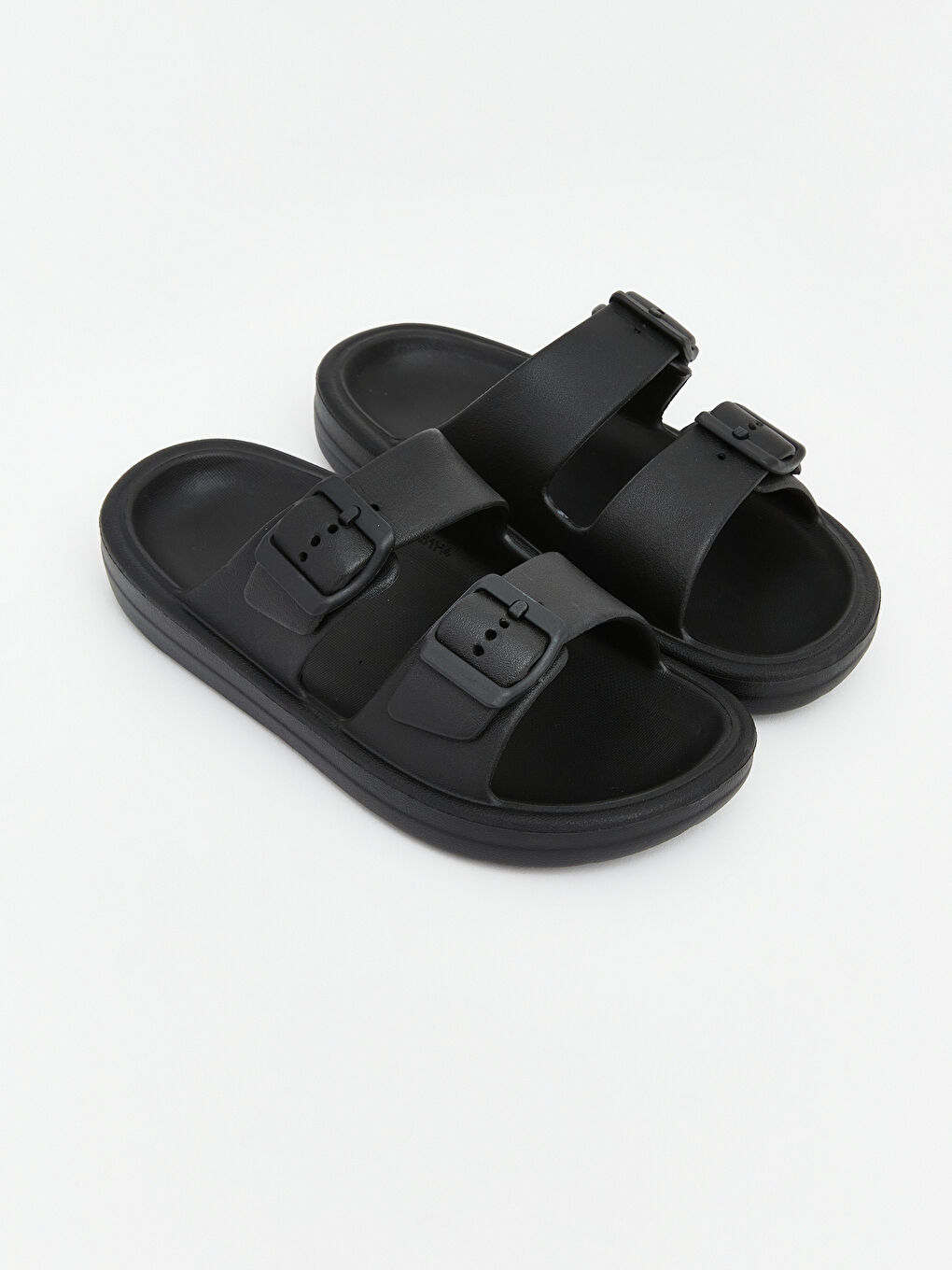 Siyah Çift Bantlı Erkek Çocuk Terlik